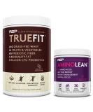 RSP Nutrition TrueFit Chocolate Protein Powder (2 LB) + AminoLean Pre Workout Energy (BlackBerry Pomegranate 30 Servings) - Buy Online on GoSupps.com