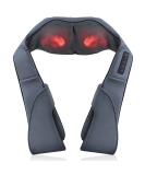 Shiatsu Neck Back Shoulder Massager with Heat - Electric Deep Tissue Massage Pillow for Full Body Relaxation - Home, Office, Car Use - Gray - Buy Online on GoSupps.com