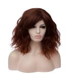 Amyhome Dark Brown Short Curly Cosplay Wig - 35cm Heat-Resistant Synthetic Hair for Halloween Parties & Everyday Wear - Buy Online on GoSupps.com