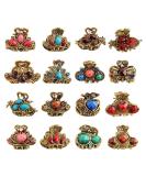 Hair clips 16 pieces of metal hair clips mini-hair clips vintage hair needle crystal mini hair clip for girls women hair diy accessories (random style) - Buy Online on GoSupps.com