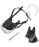 Yinrikom Dog Muzzle - Breathable Metal Basket for Large & Medium Dogs | Adjustable Leather Line | Optimal Comfort & Control - Ryltd Brand - Buy Online on GoSupps.com