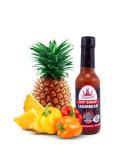 Poppamies Caribbean Hot Fruity Chili Sauce | Gluten-Free Lactose-Free Vegan | Spicy 5/10 - 150ml - International Shipping Available - Buy Online on GoSupps.com