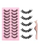 10 Pairs 3D False Eyelashes - Natural D Curl Russian Strip Lashes with Eyelash Clip | Fluffy & Wispy Artificial Eyelash Extensions for Eye Makeup - Buy Online on GoSupps.com