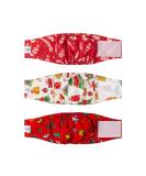 Cuteebone Male Washable Dog Diapers - 3 Reusable High-Suction Dog Wraps with Flexible Velcro | DM17S-DE | Perfect Christmas Gift (28-35.5cm) - Buy Online on GoSupps.com