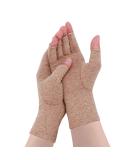 Gebell Rheumatoid Arthritis Compression Fingerless Gloves - Joint Pain Relief & Hand Warmth | Carpal Tunnel Support Gloves - Size Small Khaki - Buy Online on GoSupps.com