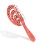 Ninabella Bio Hairbrush for Women Men & Children - Darkwang without Ziepen for curls long hair & wet hair - Sustainable Detangler brush made of recycled material - red - Buy Online on GoSupps.com