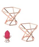 Buy 2PCs Hexagonal Metal Makeup Holder Set - Powder Tassel & Sponge Organizer for Beauty Display - International Shipping Available - Buy Online on GoSupps.com