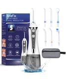 Water Flosser for Teeth Cordless with 5 Modes Binefia 360 Rotation Oral Irrigator IPX7 Waterproof 300ML & 6 Jet Tips Water Pick Teeth Cleaner USB Rechargeable for 35-Days Use at Home/Travel - Buy Online on GoSupps.com