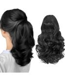 SILK-CO 11 Short Curly Ponytail Extension | Clip-in Hair Piece for Women | Natural Black 11 Inch - Classic Style - Buy Online on GoSupps.com