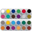 Grimas Professional Water Make-Up Palette A+B | 24x2.5ml High-Quality Face Painting & Carnival Make-Up | Multicolored WMUP24 - Buy Online on GoSupps.com