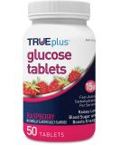 TRUEplus Raspberry Glucose Tablets - 50ct Pack of 1 - Buy Online on GoSupps.com