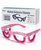Hion Adult Anti-Motion Sickness Smart Glasses - Ultra-Light Portable Nausea Relief for Travel Carsickness Airsickness & Seasickness (A01-Pink - Buy Online on GoSupps.com