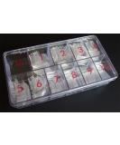500 Cut Out Tips Size 1-10 in Clear Sorting Box | Studio Quality Nail Design with Adhesive - RM Beautynails - Buy Online on GoSupps.com
