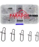 Paradox Fishing Snap Set I 175 pieces #000- #2 with box I snaps fishing accessories fishing trout carabiner fishing snaps spoon trout fishing carabiners-for trout bait pike bait and perch bait - Buy Online on GoSupps.com