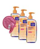 Morning Burst Oil Free Facial Cleanser 24 Fl Oz - Vitamin C & Ginseng Daily Wash Non-Comedogenic | Special Care Packaging + Makeup Cleansing Cloth Bundle (3 Pack - Buy Online on GoSupps.com