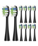 Replacement Brush Heads 10 Pack for AquaSonic Electric Toothbrushes - Compatible with Black Series Vibe Series & Duo Series Pro - Buy Online on GoSupps.com