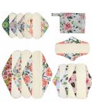 Reusable Bamboo Cloth Menstrual Pads - 12 Piece Set, Sizes 8, 10, 14 - Unscented - Cn Rose - Buy Online on GoSupps.com