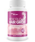New Glo Hair Grow - Biotin Hair Growth Supplement for Strong & Beautiful Hair - Promotes Faster Growth & Longer Length - Women's Hair Growth Formula - Buy Online on GoSupps.com