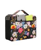 YZK 200 Slots Colored Pencil Case-Twill Oxford Pencil Holder with Zipper Closure Colored Pencil Orangizer for Watercolor Pens or Makers Large Capacity Pencil Case for Artist or Student (Black Flower) A Black Flower 200 Slots - Buy Online on GoSupps.com
