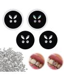 4 pairs tartar jewelry tooth crystal tartar tooth decorations tooth jewels teeth jewelery decoration tartar tooth gems tartar dental tooth ornaments (with 1452 gemstones) - Buy Online on GoSupps.com