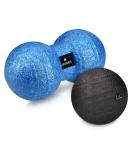 Navaris Peanut Duo Ball & Massage Ball Set - 1x Fascia Ball & 1x DuoBall for Neck Shoulder & Back Relief - Blue with Carry Bag - International Shipping Available - Buy Online on GoSupps.com