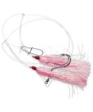 Uncle Mos Tackle - 1, 5 & 10 Pack Options - Fluke Flounder Hey Now Killer Hi-Lo Rig  MYLAR Teaser For Saltwater  BKK Black Size 3/0 Octopus Hook - 30lb Heavy Duty Mono 2ft long - Black Duo-Lock Snaps Pink 5 Pack - Buy Online on GoSupps.com