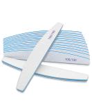12 PCS Double Sided 100/100 Grit Nail Files for Acrylic and Natural Nails - Washable & Reusable - Blue Emery Board for False Nails - Buy Online on GoSupps.com