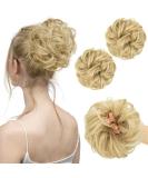 SARLA 2PCS Messy Hair Bun Hair Piece Small Scrunchies Updo Hair Extensions, Synthetic Bun for Women Girls (Natural Blonde) - Buy Online on GoSupps.com