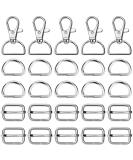 Paxcoo 50Pcs Keychain Bulk with Key Chain Swivel Hook D Rings and Slide Buckles for Handbag Purse Hardware Craft (1 Inch) - Buy Online on GoSupps.com