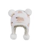 Winter Hat Earflap Knit Warm Cap with Fleece Lining for Toddlers 1-2 Years - Polar Bear-white - Buy Online on GoSupps.com