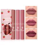 IONSGAKO Matte Nude Lipstick Set - Long Lasting, Waterproof Lip Stain for Women & Girls - 3PCS Velvet Nude Lip Gloss - Non-Drying & Non-Fading Formula - Buy Online on GoSupps.com