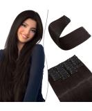 Buy SEGO 12 PCS Clip-In Hair Extensions - Real Hair 55 cm 180g Dark Brown - Smooth & Affordable Full Head Solutions - Buy Online on GoSupps.com