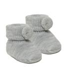 Royal Icon Newborn Baby Booties 0-3 Months | Pom Pom Booties for Baby Boys and Girls | Adorable & Stylish RI408 Grey - Buy Online on GoSupps.com
