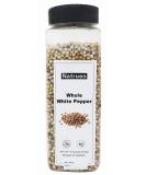 Natruen Whole White Peppercorn 18oz - Premium Grinder Refill | All Natural, Non-GMO, Vegan, Gluten Free | Kosher & Halal Compliant - Buy Online on GoSupps.com