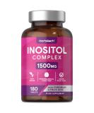 Inositol Tablets 1500mg | 180 Count | Vegan Inositol Supplement with Folic Acid & Chromium | No Artificial Preservatives | by Horbaach - Buy Online on GoSupps.com