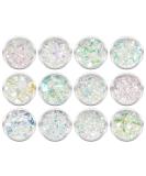 12 Chameleon Wonder Chrome Flakes - Iridescent White-Pastel Colors for Unique Nail Art | International Shipping Available - Buy Online on GoSupps.com