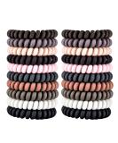 79STYLE 30Pcs Spiral Hair Ties No Crease Traceless Phone Cord Matte Ponytail Holder Coil Scrunchies Plastic Hair Coils For Women Girls (Matte10 Color-Large Size) Matte 30Pcs -Large Size - Buy Online on GoSupps.com