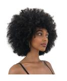 Shop Becus Short Afro Wigs for Black Women - Brazilian Real Hair Crazy Curly Afro-Puff Styles - Buy Online on GoSupps.com