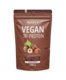 Nutri+ Vegan Protein Powder Hazelnut 1kg - 83% Protein Gluten & Lactose Free Nutty Flavor 3K Protein Powder - Buy Online on GoSupps.com