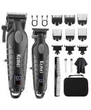 Buy Kemei Professional Cordless Hair Clipper & Trimmer Set for Men | Electric Beard Trimmer with LCD Display - KM-2290 & KM-2293 | International Shipping Available - Buy Online on GoSupps.com