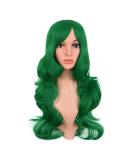 Buy MapofBeauty 24 Inch Grass Green Long Wavy Wig - Charming Plastic Fiber Full Wig for Women Party Style - Buy Online on GoSupps.com