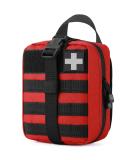 1000D Molle RIP Away Tactical First Aid Pouch - Red | Camping Hiking Travel Bag - Buy Online on GoSupps.com