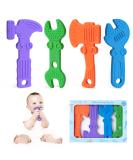 TYRY.HU BPA Free Silicone Teething Toys - Baby Toothbrush Teether Chew Toy Set for Newborns - 4pcs (C) - Buy Online on GoSupps.com