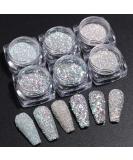 Reflective Nail Glitter Powder - Sparkling Diamond Glitter for Nails - Holographic Sequins - Party Nightclub Nail Art Decoration (6 Boxes) - Buy Online on GoSupps.com