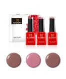 BLUESKY Gel Nail Polish Set Clay Canyon 80571 Light Brown A043 Satin Nightie 80563 (Requires Curing Under Uv/Led Lamp) Warm Nudes 5 ml (Pack of 3) Warm Nudes 15 ml (Pack of 1) - Buy Online on GoSupps.com