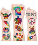 Tie Dye Temporary Tattoos Stickers 120pcs - Birthday Party Decorations for Kids - Carnival Rewards - Buy Online on GoSupps.com