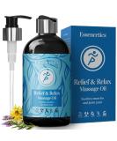 Essencetics Muscle Pain Relief Massage Oil (8 OZ) - Soothing Arnika Lavender & Rosemary for Relaxation & Therapy - Buy Online on GoSupps.com