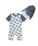 BONVERANO Baby Boys Swimsuit - Toddler Bathing Suit with UPF 50+ Sun Protection | Short-Sleeve Zipper One Piece Swimwear | 2-3 Years, Grey Turtle - Buy Online on GoSupps.com