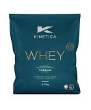 Kinetica Vanilla Whey Protein Powder 4.5kg | 23g Protein per Serving | 150 Servings | EU Grass-Fed Cows | Superior Mixability & Taste - Buy Online on GoSupps.com