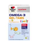 Doppelherz System Omega-3 Family Gel Tabs | 180 mg DHA for Brain Health | 120 Lemon Gel Tabs (2 Pack) - Buy Internationally - Buy Online on GoSupps.com
